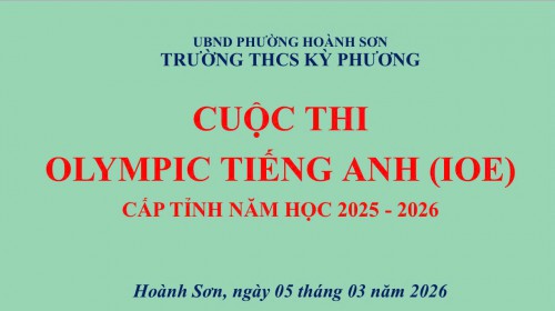 Trường THCS Kỳ Phương đã tổ chức thành công Cuộc thi IOE cấp Tỉnh năm học 2025–2026